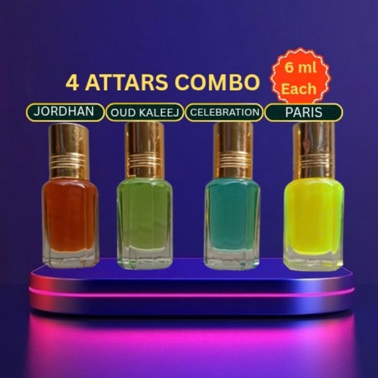 Attar Combo – Jordhan, Oud Khaleej, Celebration & Paris | 6 ML